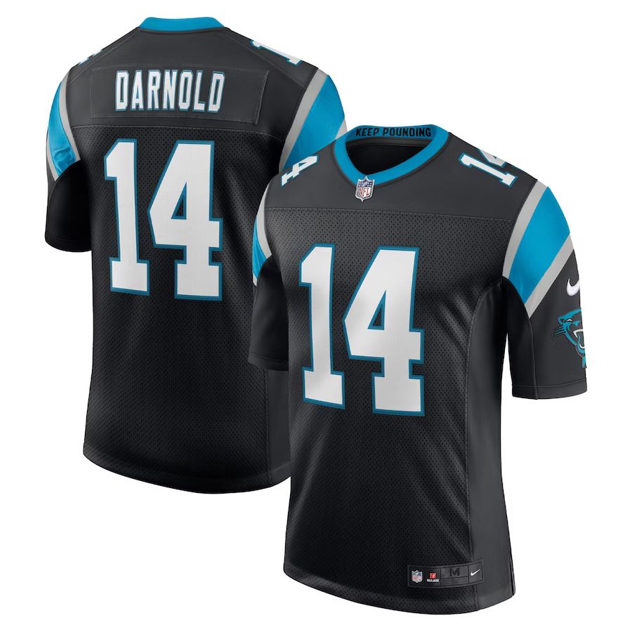 Men Carolina Panthers #14 Sam Darnold Nike Black Vapor Limited NFL Jersey